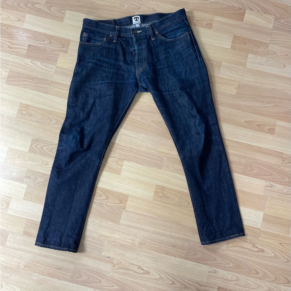 Tellason Dark Indigo Slim Straight Jeans
